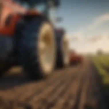 Investment in Agricultural Machinery A close-up of a tractor in a field symbolizing investment