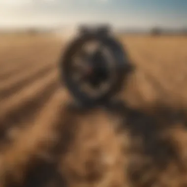 Wind master fans operating within a field, demonstrating their impact on crop growth.