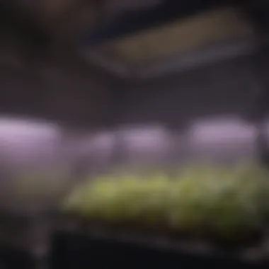 UV Light Application in Grow Rooms Visual representation of UV light application in a grow room