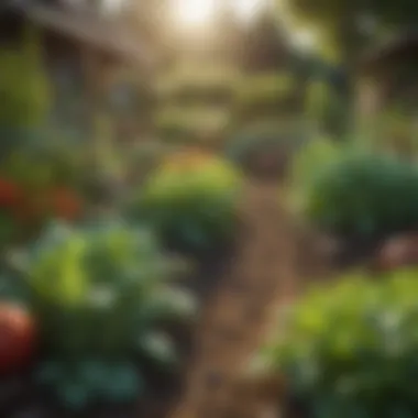 Flourishing Vegetable Garden Vegetable garden flourishing due to proper fertilization