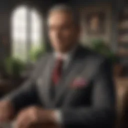 Military veteran in a suit during a job interview