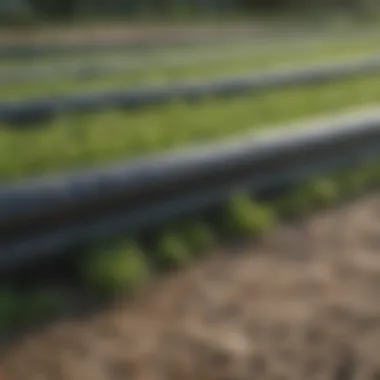 Different types of weed barrier materials displayed