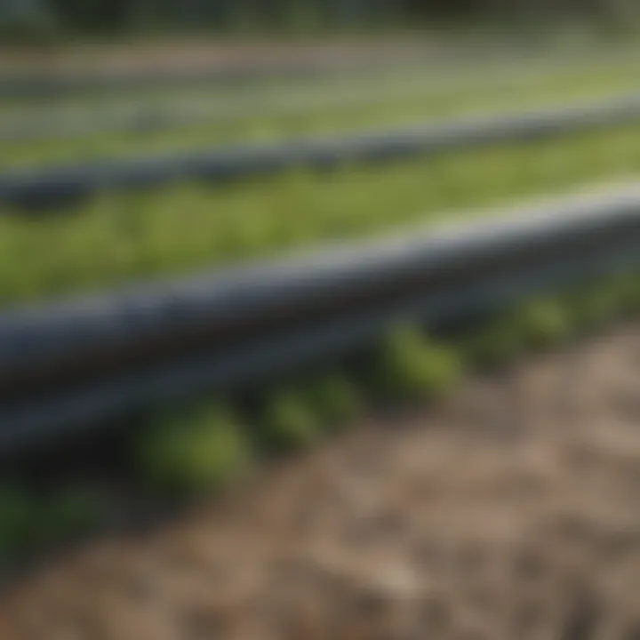 Different types of weed barrier materials displayed
