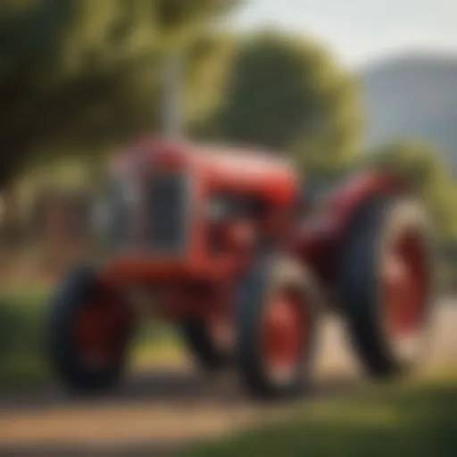 A vintage West Hills Tractor showcasing its enduring craftsmanship