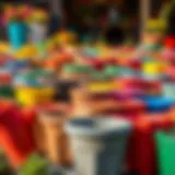 Colorful Assortment of Plastic Flower Pots Colorful assortment of plastic flower pots