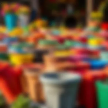 Colorful Assortment of Plastic Flower Pots Colorful assortment of plastic flower pots