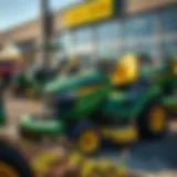 John Deere lawn mower at a dealership